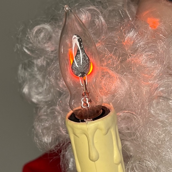 Vintage “Santa's Best" Animated Santa Mr. Claus Large 20 Inch w/ Lighted Candle - Picture 13 of 15